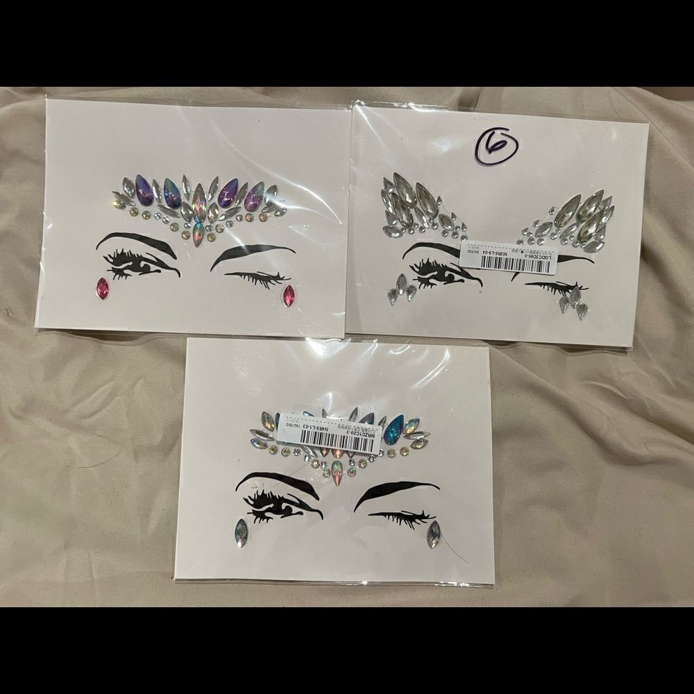 Coachella face jewels set of 3